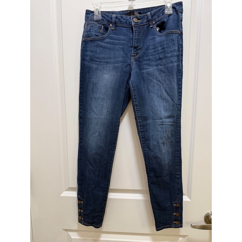 1822 Denim Skinny Jeans Women's Size 6 Dark Wash Ankle Fit